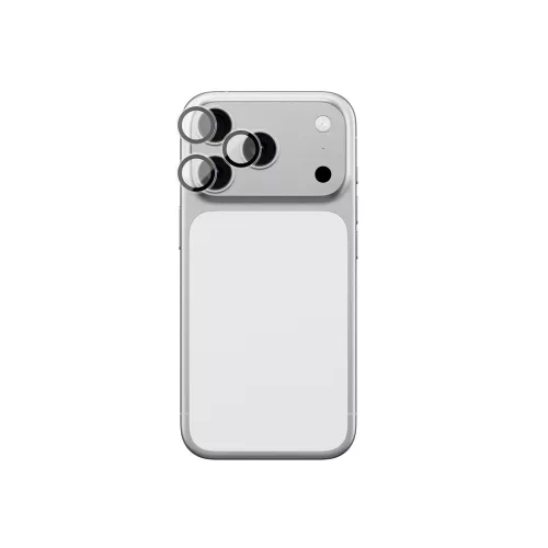 AmazingThing Sapphire Camera Glass iPhone 17 Pro / Pro Max - with Black Frame edzett üvegfólia