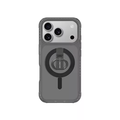 AmazingThing Titan Pro Grip Ring Set Case iPhone 17 Pro Max MagSafe tok, fekete