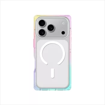   AmazingThing Omni case iPhone 17 Pro MagSafe tok, átlátszó-rainbow