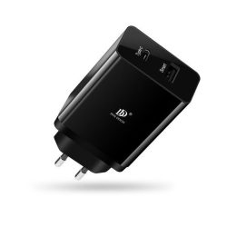   Dux Ducis C40 Travel Wall Charger hálózati töltő adapter, gyorstöltés USB és USB-C, fekete