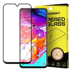   Wozinsky Glass Screen 5D Full Glue Samsung Galaxy A70 teljes kijelzős edzett üvegfólia, 9H keménységű, tokbarát, fekete