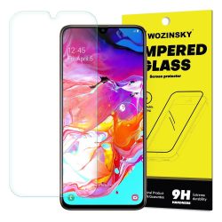   Wozinsky Samsung Galaxy A70 kijelzővédő edzett üvegfólia (tempered glass) 9H keménységű (nem teljes kijelzős 2D sík üvegfólia), átlátszó