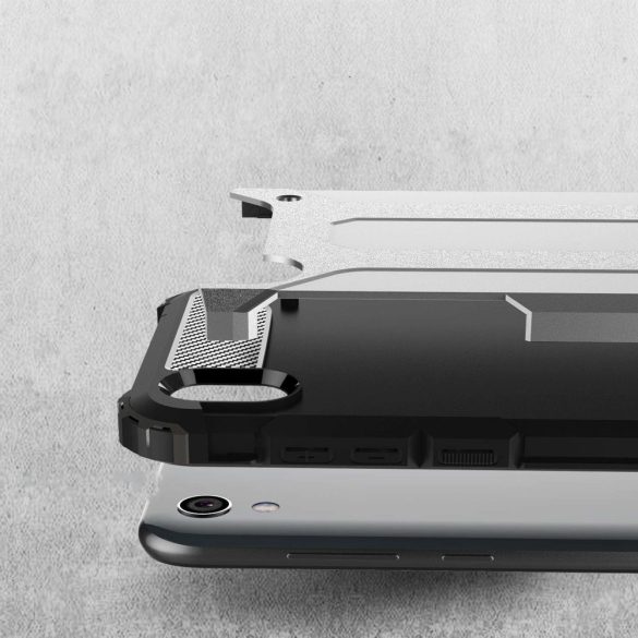 Hybrid Armor Tough Rugged Huawei Y5 (2019)/Honor 8S ütésálló hátlap, tok, ezüst