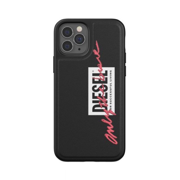 Diesel Moulded Case Embroidery 1 iPhone 12/12 Pro hátlap, tok, mintás, fekete