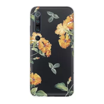   Casegadget Xiaomi Mi 10/Mi 10 Pro sárga virág mintás tok, hátlap, színes