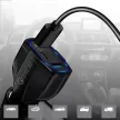 Wozinsky WCC-01 univerzális autós töltő, gyorstöltő, 2xUSB, 1xUSB-C, fekete