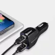 Wozinsky WCC-01 univerzális autós töltő, gyorstöltő, 2xUSB, 1xUSB-C, fekete