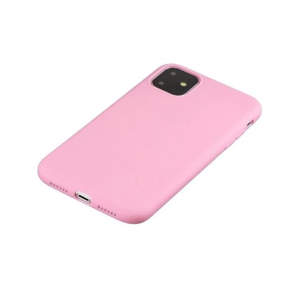 Silicone Flexible Rubber iPhone 11 szilikon hátlap, tok, rózsaszín