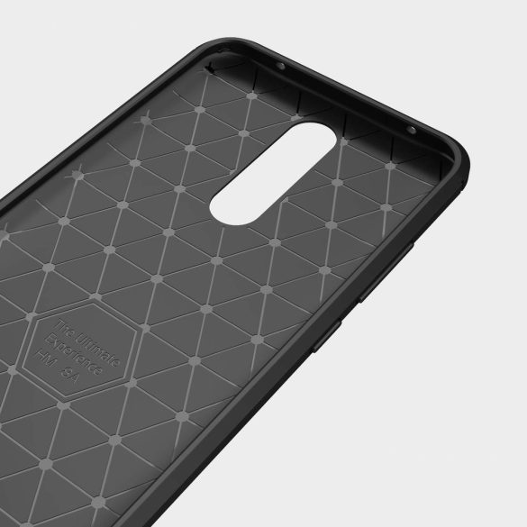 Carbon Case Flexible Xiaomi Redmi 8A hátlap, tok, fekete