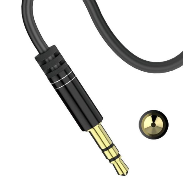 Dudao L11 AUX 3.5mm jack audió kábel, 1m, fekete