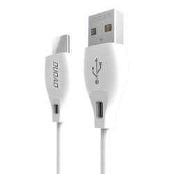   Dudao USB/USB-C kábel adat- és töltőkábel, 2.1A 2m, fehér