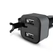 Dudao Car Kit 2xUSB autós töltő, & Bluetooth headset, fekete