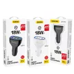 Dudao univerzális autós töltő, gyorstöltő, 3xUSB, QC3.0 2.4A, fekete