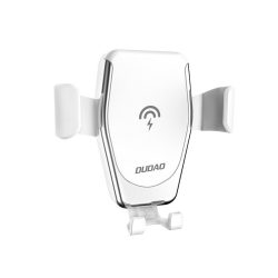   Dudao Gravity Car Mount Air Vent Wireless Charger univerzális autós telefon tartó, és Qi vezeték nélküli töltő, fehér