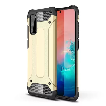   Hybrid Armor Tough Rugged Samsung Galaxy S20 hátlap, tok, arany