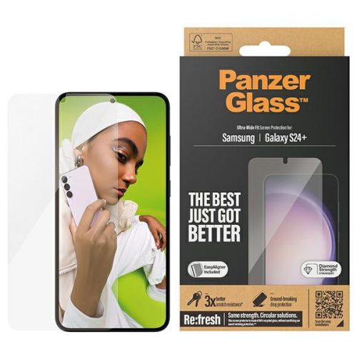 PanzerGlass kijelzővédő üvegfólia Ultra-Wide Fit Samsung Galaxy S24 Plus