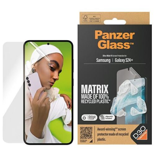 PanzerGlass kijelzővédő üvegfólia Ultra-Wide Fit Samsung Galaxy S24 Plus D3O Matrix