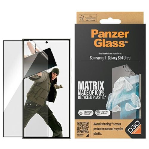 PanzerGlass kijelzővédő üvegfólia Ultra-Wide Fit Samsung Galaxy S24 Ultra D3O Matrix