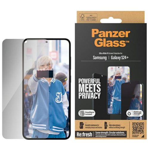 PanzerGlass kijelzővédő üvegfólia Ultra-Wide Fit Samsung Galaxy S24 Plus betekintésgátló
