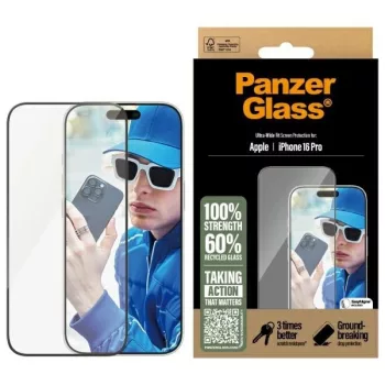   PanzerGlass Screen Protector iPhone 16 Pro 6.3" Ultra-Wide Fit 2862