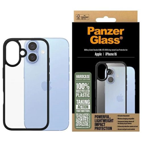 PanzerGlass HardCase iPhone 16 6.1" tok, fekete 1295