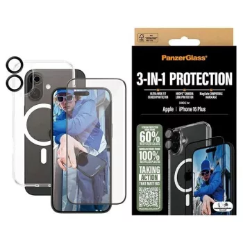   PanzerGlass Bundle 3in1 iPhone 16 Plus 6.7" D3O Hardcase + Screen Protector UWF+ Lens B1293+2863+1283