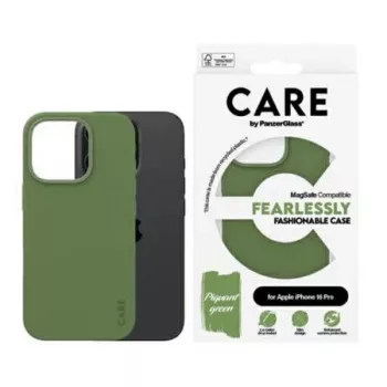   CARE by PanzerGlass Fashion Case iPhone 16 Pro 6.3" MagSafe tok, zöld 1386