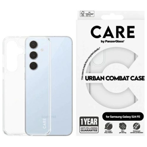 CARE by PanzerGlass Urban Combat Case Samsung Galaxy S24 FE MagSafe tok, átlátszó 1466