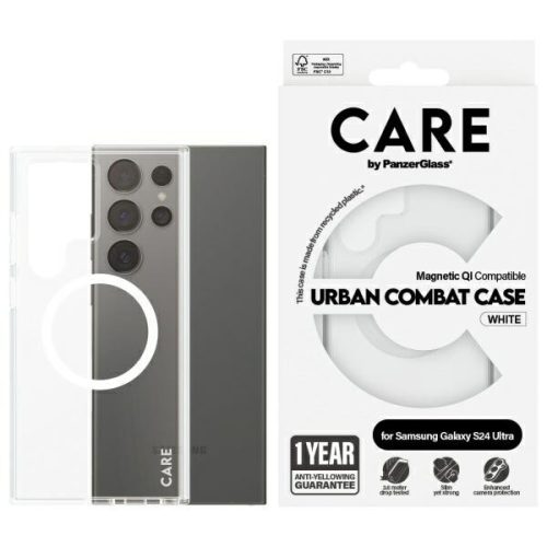 CARE by PanzerGlass Flagship QI Case Samsung Galaxy S24 Ultra tok, átlátszó 1155