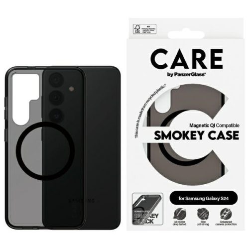 CARE by PanzerGlass Flagship QI Case Samsung Galaxy S24 tok, fekete 1156