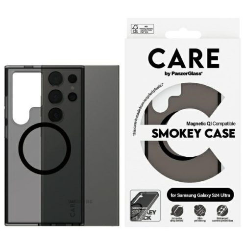 CARE by PanzerGlass Flagship QI Case Samsung Galaxy S24 Ultra tok, fekete 1158