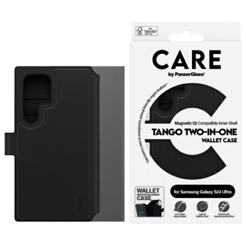 CARE by PanzerGlass Feature Tango 2in1 Wallet Samsung Galaxy S24 Ultra tok, fekete 1165