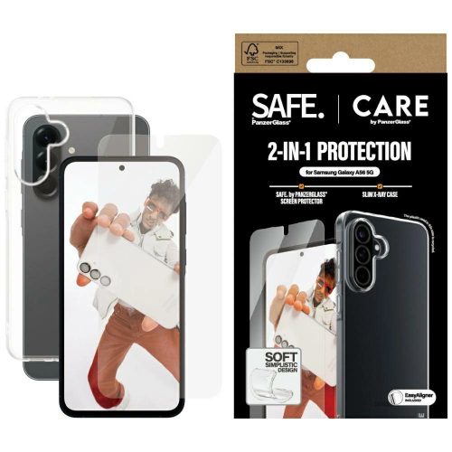 CARE by PanzerGlass Fashion 2w1 Etui+Szkło Samsung Galaxy A56 5G tok és üvegfólia, átlátszó