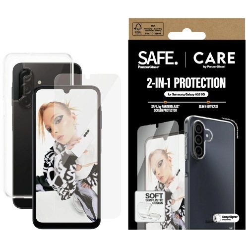 CARE by PanzerGlass Fashion 2in1 Samsung Galaxy A26 5G tok és üvegfólia, átlátszó