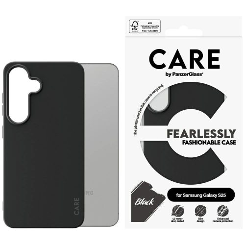 CARE by PanzerGlass Fashion Samsung Galaxy S25 tok, fekete
