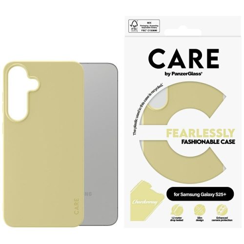 CARE by PanzerGlass Fashion Samsung Galaxy S25 Plus tok, sárga