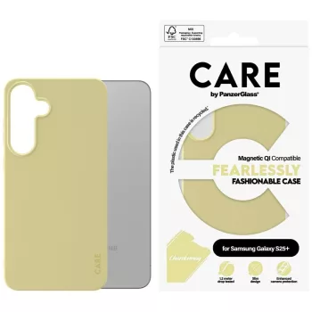   CARE by PanzerGlass Fashion QI Samsung Galaxy S25 Plus tok, sárga