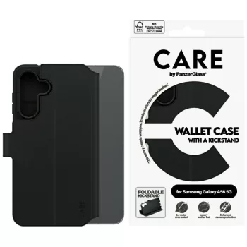  CARE by PanzerGlass Feature Wallet Kickstand Samsung Galaxy A56 5G tok, fekete