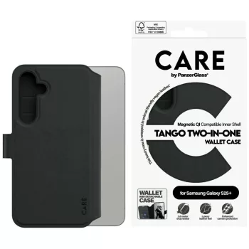   CARE by PanzerGlass Feature Tango 2in1 Wallet Case Samsung Galaxy S25 Plus tok, fekete