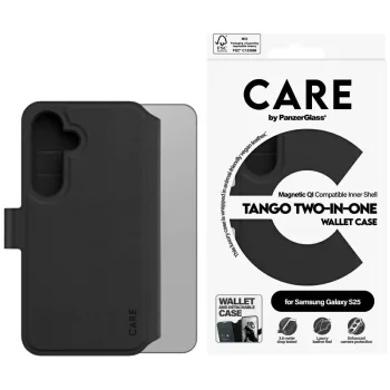   CARE by PanzerGlass Feature Tango 2w1 Wallet Samsung Galaxy S25 tok, fekete