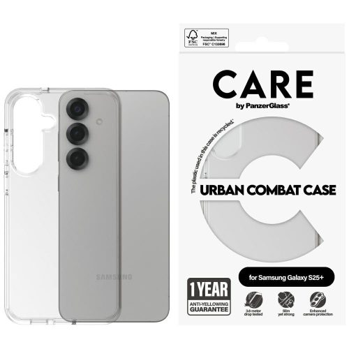 CARE by PanzerGlass Flagship Urban Combat Samsung Galaxy S25 Plus tok, átlátszó