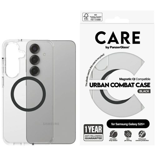 CARE by PanzerGlass Flagship Urban Combat QI Samsung Galaxy S25 Plus tok, átlátszó