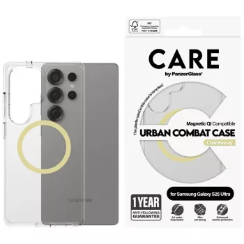   CARE by PanzerGlass Flagship Urban Combat case QI Samsung Galaxy S25 Ultra tok, átlátszó