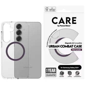   CARE by PanzerGlass Flagship Urban Combat case QI Samsung Galaxy S25 Plus tok, átlátszó