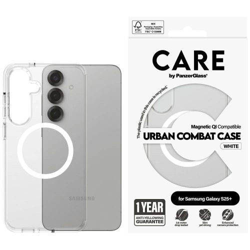 CARE by PanzerGlass Flagship Urban Combat QI Samsung Galaxy S25 Plus tok, átlátszó