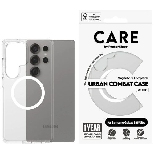 CARE by PanzerGlass Flagship Urban Combat QI Samsung Galaxy S25 Ultra tok, átlátszó