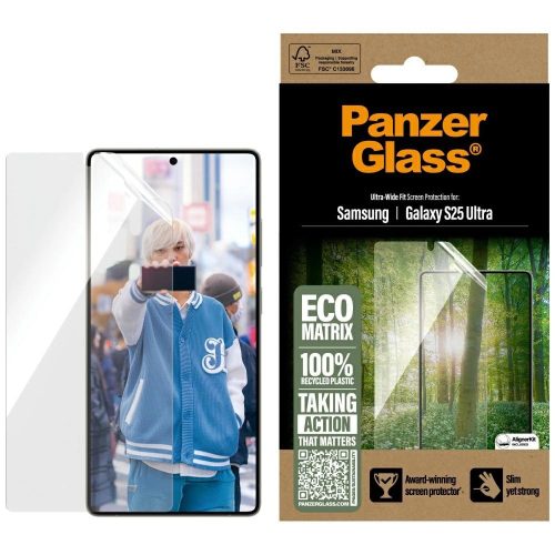 PanzerGlass Eco Matrix Ultra-Wide Fit Samsung Galaxy S25 Ultra edzett üvegfólia