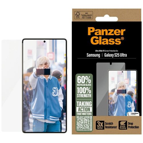 PanzerGlass Ultra-Wide Fit Samsung Galaxy S25 Ultra edzett üvegfólia