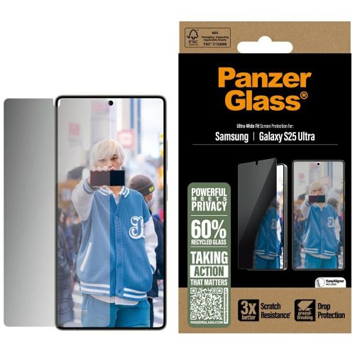PanzerGlass Ultra-Wide Fit Samsung Galaxy S25 Ultra betekintésvédő privacy üvegfólia
