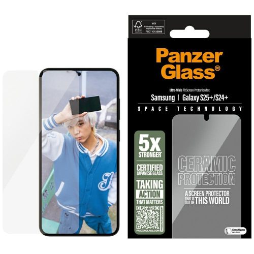 PanzerGlass Ultra-Wide   Fit Samsung Galaxy S25 Plus ceramic edzett üvegfólia